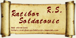 Ratibor Soldatović vizit kartica